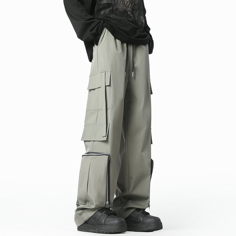 Streetwear Brand For Men - กางเกงคาร์โก้แฟชั่นผู้ชาย กางเกงจ็อกเกอร์ทรงหลวม กางเกงฮาเร็มฮิปฮอป กางเกงลำลองแบรนด์ดัง กางเกงโอเวอร์ไซส์ สตรีทแวร์ผู้ชาย
