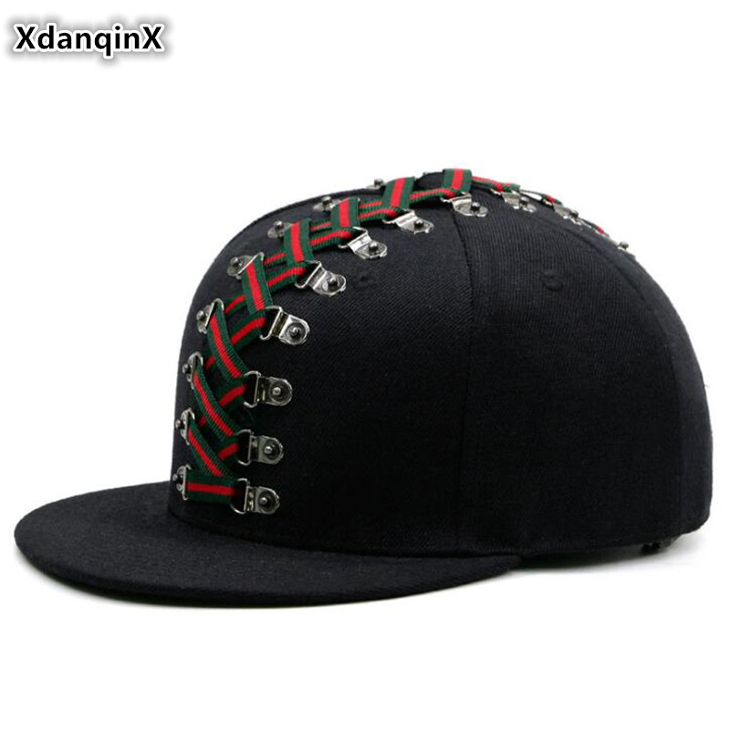 Streetwear Brand Hats - หมวกฮิปฮอปสไตล์พังก์แบบใหม่ หมวกปีกแบน แฟชั่นโดดเด่น หมวกผู้หญิง หมวกผู้ชาย