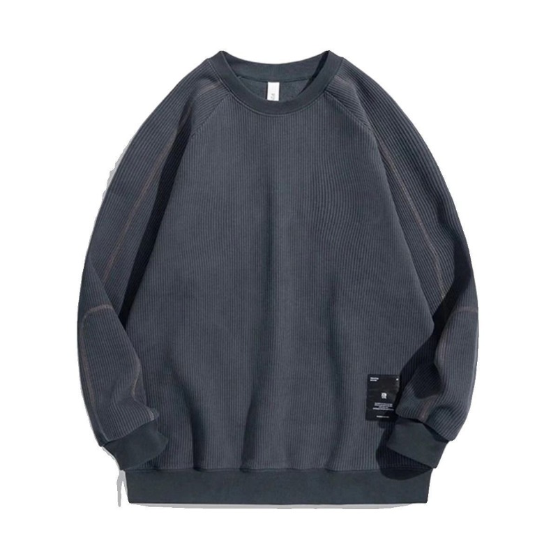 Streetwear Brand Cheap - เสื้อสเวตเชิ้ตผู้ชายสีเทา สไตล์ลำลอง ใส่ทำงานได้ อุ่นสบาย ราคาถูก ไม่มีแบรนด์