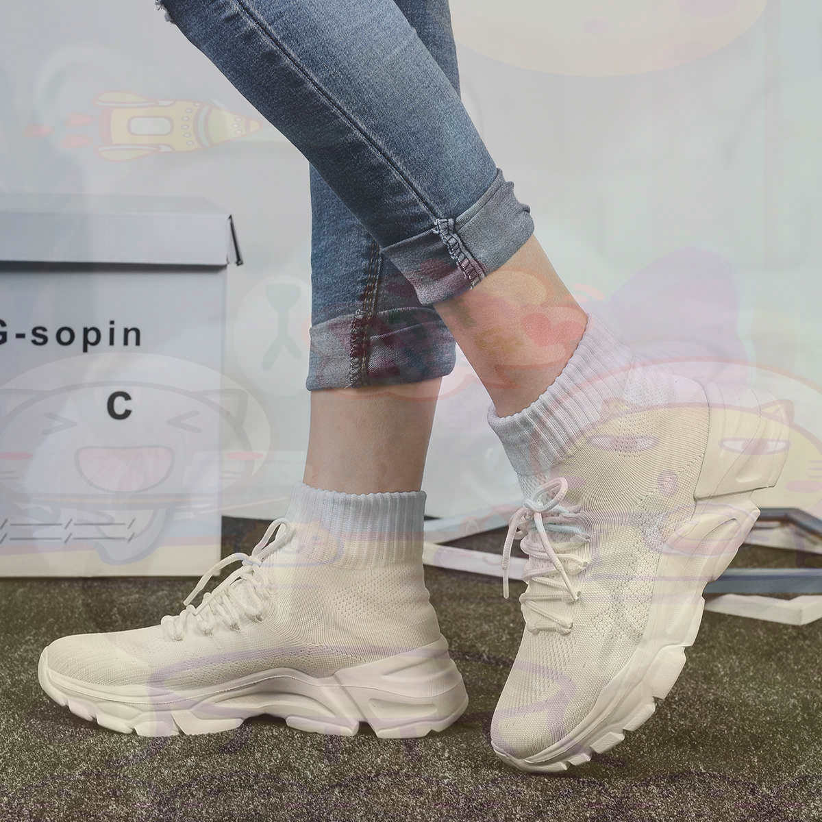 Streetwear Brand Cheap - เพิ่มความสูงฤดูร้อนบาสเกตบอลบาสเกตบอลผู้หญิงกีฬารองเท้ารองเท้าผ้าใบใหม่ผู้หญิงยี่ห้อกรีฑาออกกําลังกายที่ไม่ซ้ํากัน