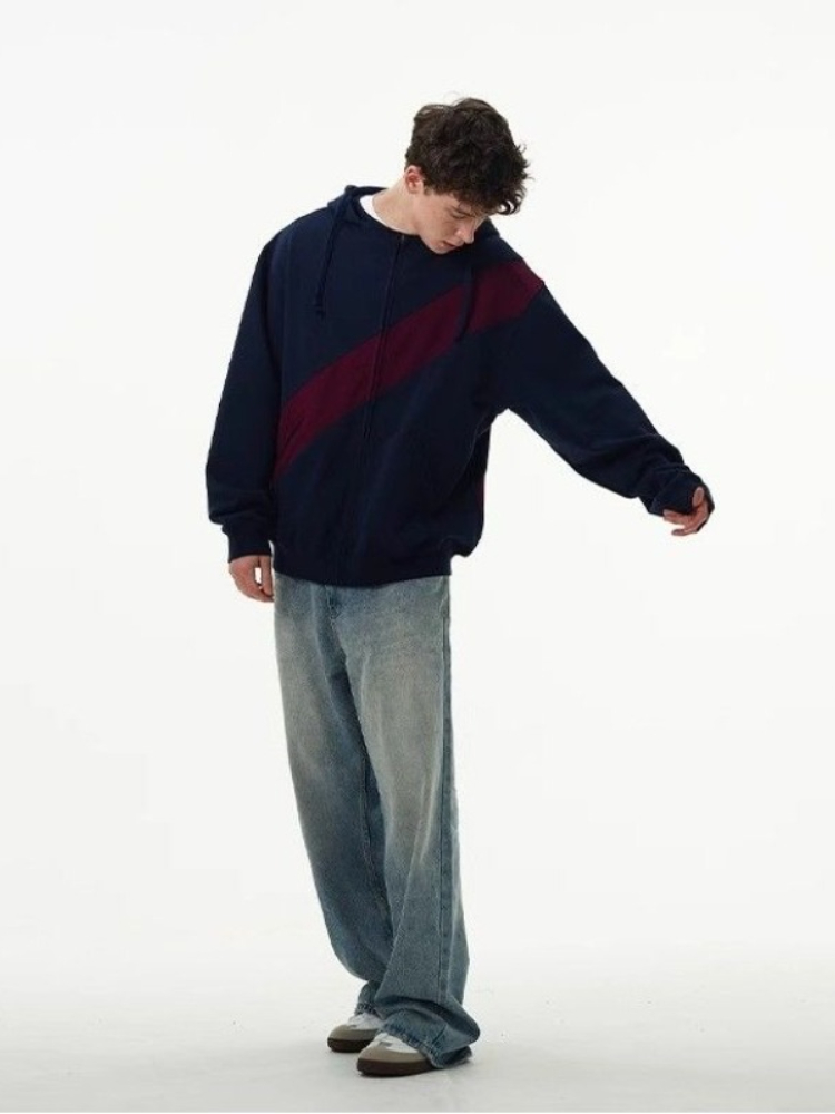 เสื้อฮู้ดดี้ผู้ชายสีตัดต่อ สไต - Streetwear Brand Cheap บทวิจารณ์และราคา